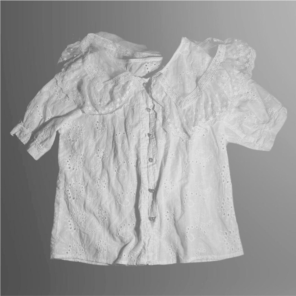 White Lace Vintage Blouse